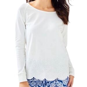 Lilly Pulitzer Sandy Popover Top White Blouse